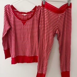 Victoria's Secret Pink/Red Striped Pajamas